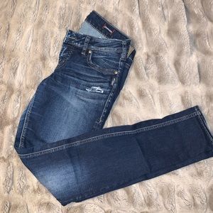 29W 31L Silver Mid-Skinny jeans